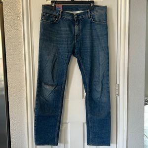 Acne Men Jeans Straight Blue Denim